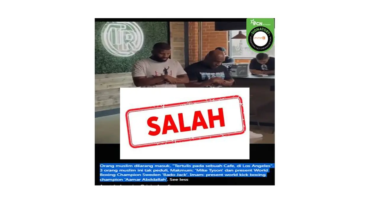 Cek Fakta Mike Tyson salat berjamaah di kafe anti-Islam