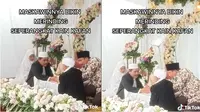 Mempelai wanita minta kain kafan sebagai maskawin pernikahan. (Sumber: TikTok/panggilaku_panda)