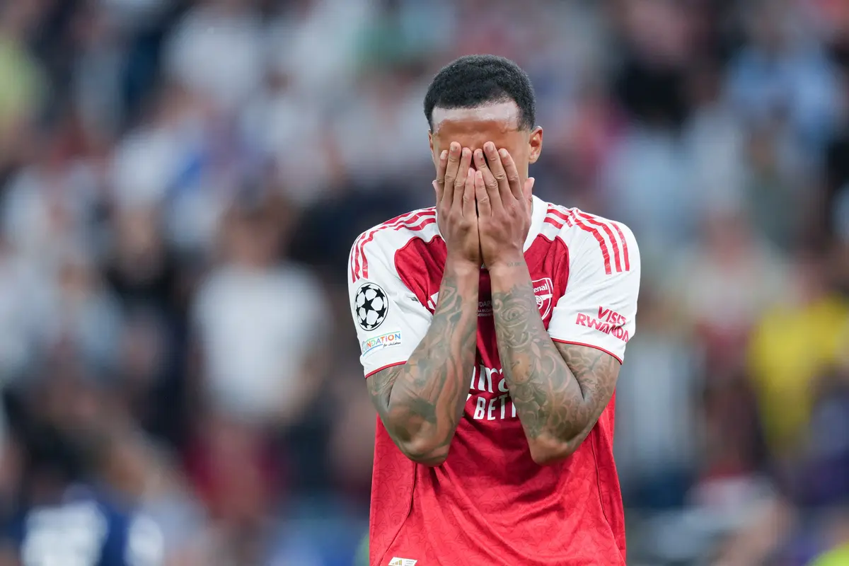 Foto: Momen Tendangan Penalti Gabriel Melambung Tinggi, Arsenal Gagal Juara Liga Champions