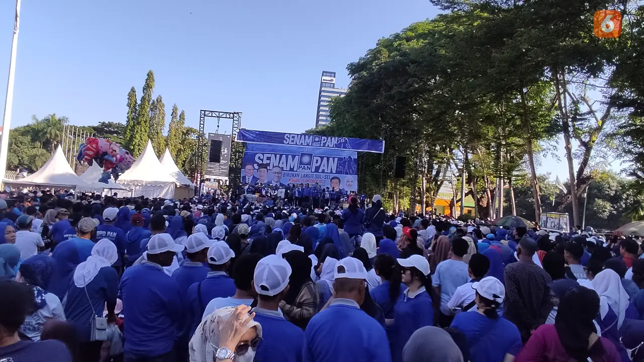Senam PAN berpangsung meriah di Makassar (Liputan.com/Fauzan)