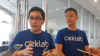 CEO Ceklab Caesar Givani dan CTO Ceklab Ifan Sinarso (Liputan6.com/ Agustin Setyo W)