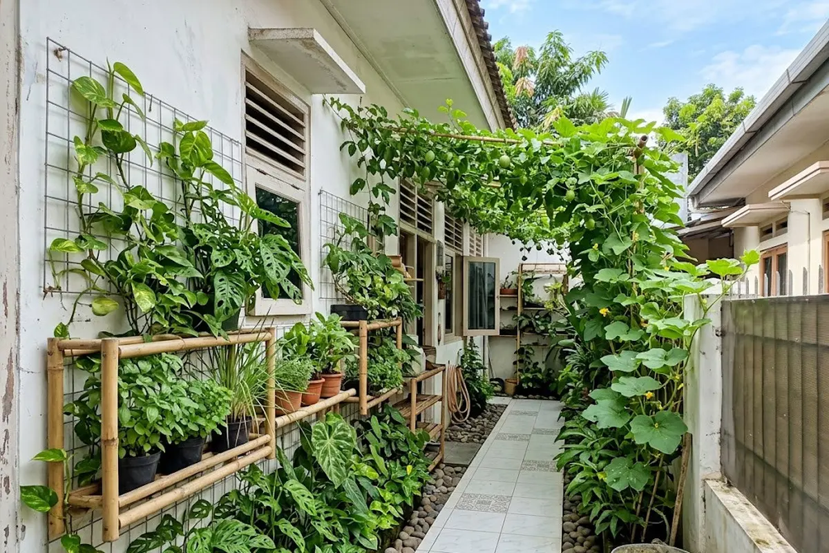Inspirasi Kebun Koridor yang Cocok untuk Rumah Perumnas