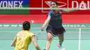 Gregoria Mariska Tunjung menang mudah dari wakil India, Anupama Upadhyaya. (Liputan6.com/Herman Zakharia)