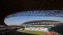 Suasana dari Stadion Wibawa Mukti di Cikarang, Jawa Barat, Senin (10/9/2018). Stadion dengan kapasitas 28.778 ini mulai digunakan sejak tahun 2014 lalu. (Bola.com/Vitalis Trisna)