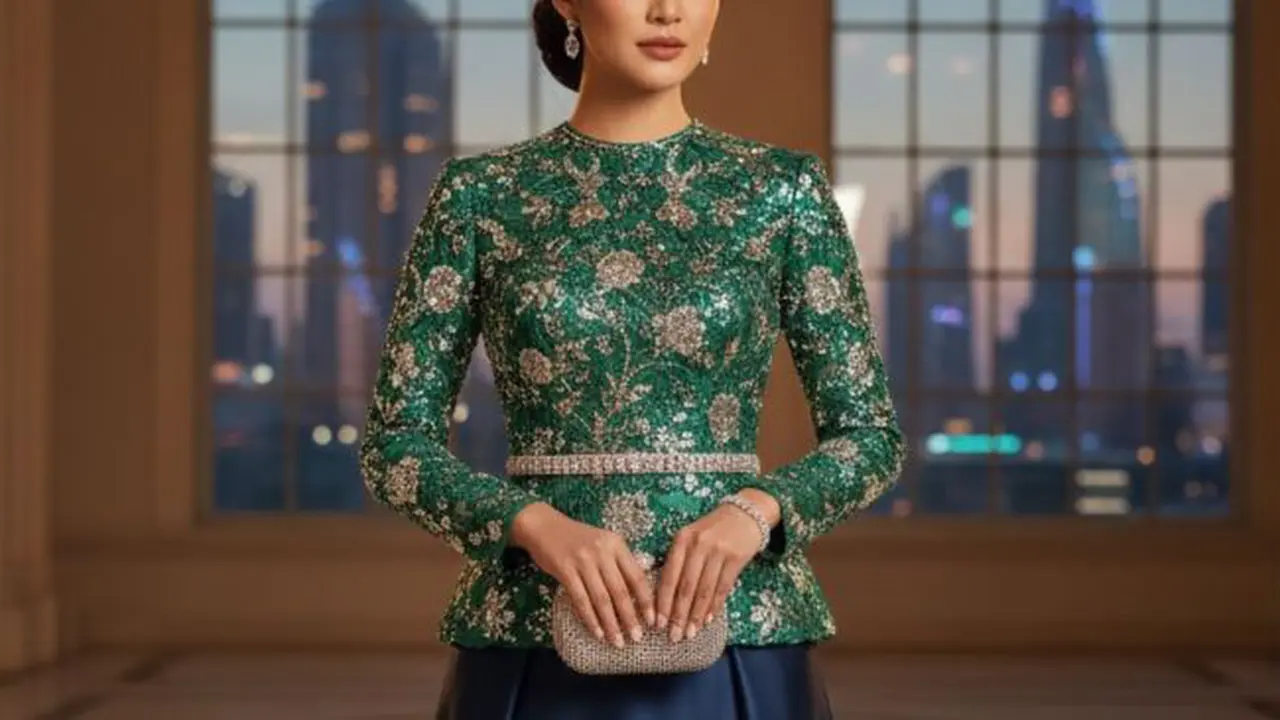 Model Atasan Brokat Elegan untuk Gaya Formal/Gemini AI