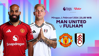 Nonton Live Streaming Liga Inggris 2025/26: Man United vs Fulham, Tayang di Vidio.