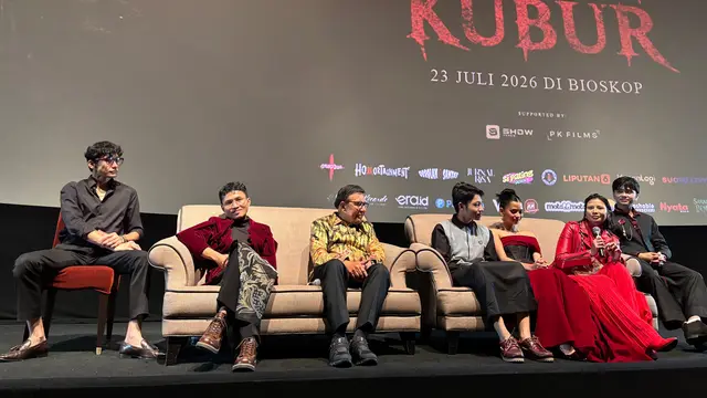 Shareefa Daanish berbicara di preskon Film Sihir Tanah Kubur