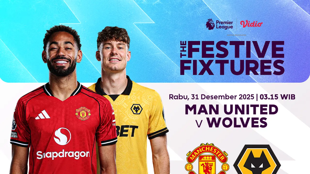 Tonton siaran langsung Liga Inggris pekan ke-19 antara Manchester United vs Wolves, tayang di Vidio.