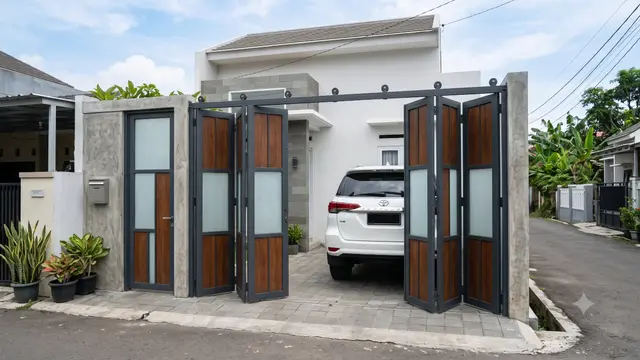 Gerbang Rumah Kecil dengan Desain Simpel Tapi Berkelas