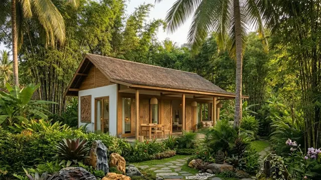 Rumah dengan Hiasan Halaman Unik