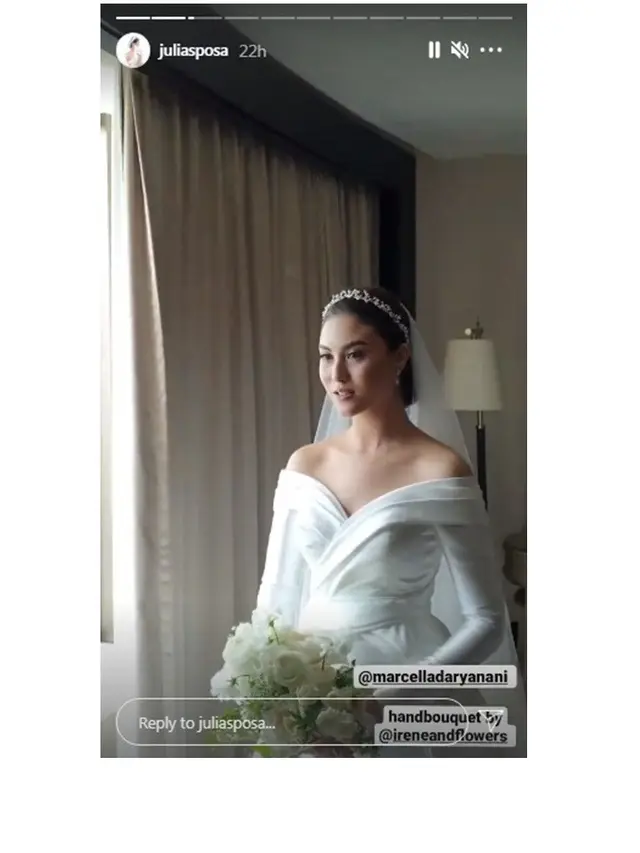8 Potret Pernikahan Marcella Daryanani, Gunakan Gaun Bertabur Swarovski