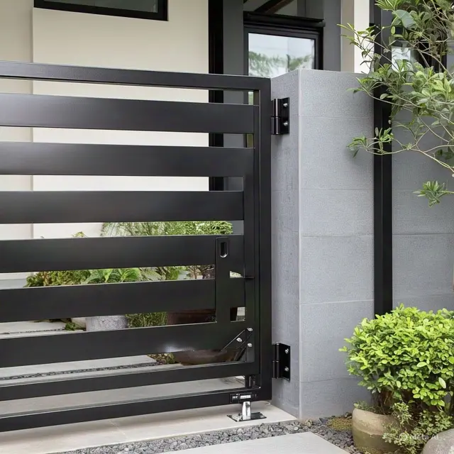 Pintu Pagar Dorong Horizontal Besi Hollow
