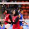 Pemain tim voli putri Indonesia, Megawati Hangestri Pertiwi (tengah) merayakan raihan poin saat bertanding di final voli putri SEA Games 2025 di Indoor Stadium Huamark, Bangkok, Thailand, pada Senin (15/12/2025). Timnas voli putri Indonesia berhasil meraih medali perunggu SEA Games 2025 usai terlibat pertarungan ketat empat set dengan Filipina. (Bola.com/Bagaskara Lazuardi)