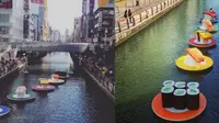 Festival Ini Tampilkan Sushi dan Sashimi Raksasa di Sungai Osaka