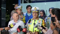 Kepala Korps Lalu Lintas (Kakorlantas) Polri Irjen Pol Agus Suryonugroho prediksi arus balik terjadi pada 6 April 2025. (Ady Anugrahadi).