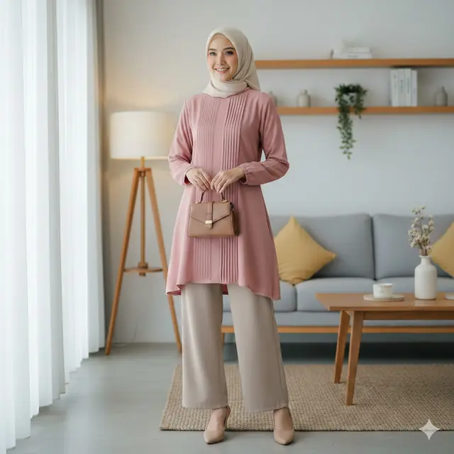 Model Setelan Kulot dan Tunik