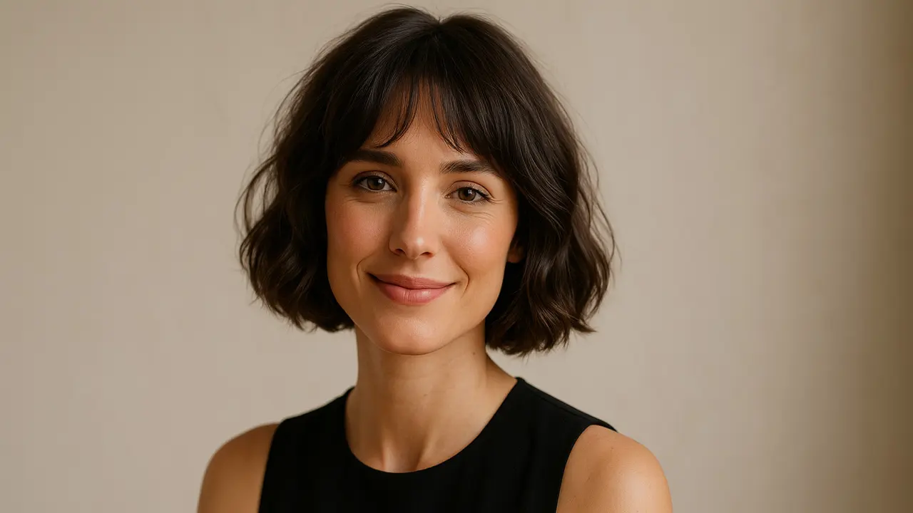 model rambut Short Layered Bob