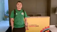 Afif Kurniawan satu di antara anggota staf pelatih Timnas Indonesia U-17 di Piala Dunia U-17 2023. Afif bertugas sebagai psikolog bagi Tim Garuda Asia. (Bola.com/Aditya Wany)