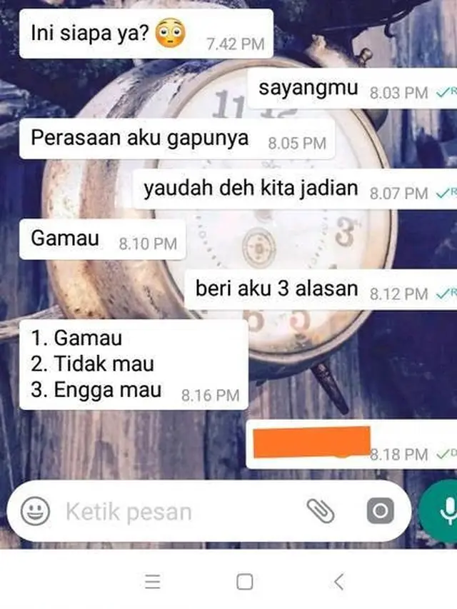 Chat Lucu Tanda Cinta Ditolak Ini Kocak Sekaligus Bikin Miris