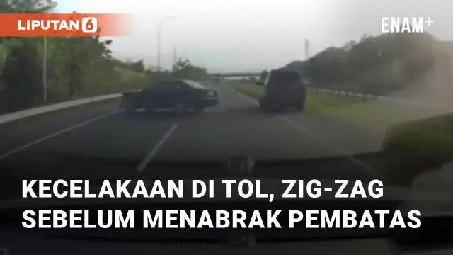 Mobil sedan tersebut tampak melakukan manuver zig-zag untuk menyalip. Peristiwa ini terjadi di Tol Ngawi-Solo pada Sabtu (27/5/2023)