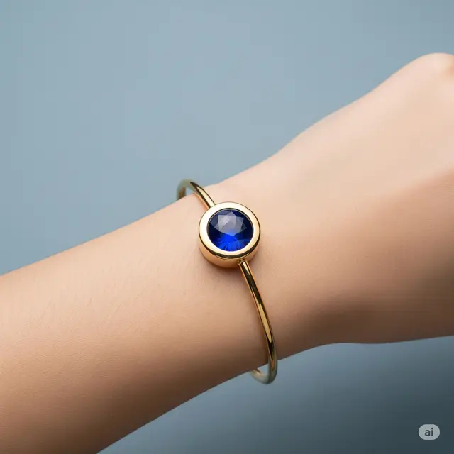 Model Gelang 24 Karat 4 Gram Bertabur Batu Permata.