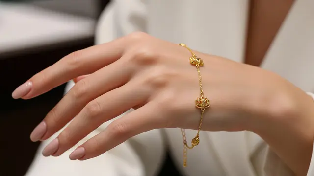 Model Gelang Emas Rantai Kombinasi Bunga Kecil/Gemini AI