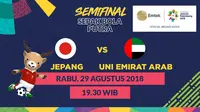 Semifinal Sepak Bola Asian Games 2018, Jepang vs Uni Emirat Arab. (Bola.com/Dody Iryawan)