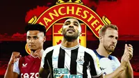 Manchester United - Callum Wilson, Harry Kane, Ollie Watkins (Bola.com/Erisa Febri)