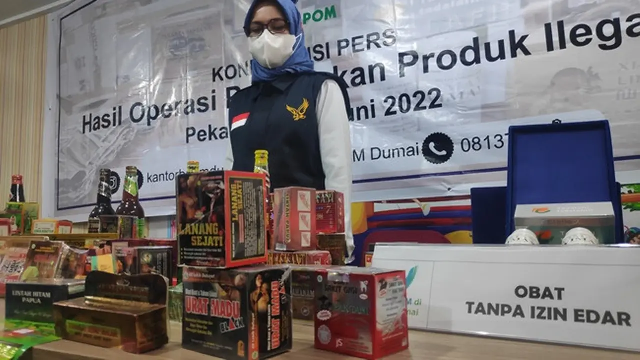 Obat tradisional tanpa izin edar, sebagian besarnya obat kuat, sitaan BBPOM di Pekanbaru.