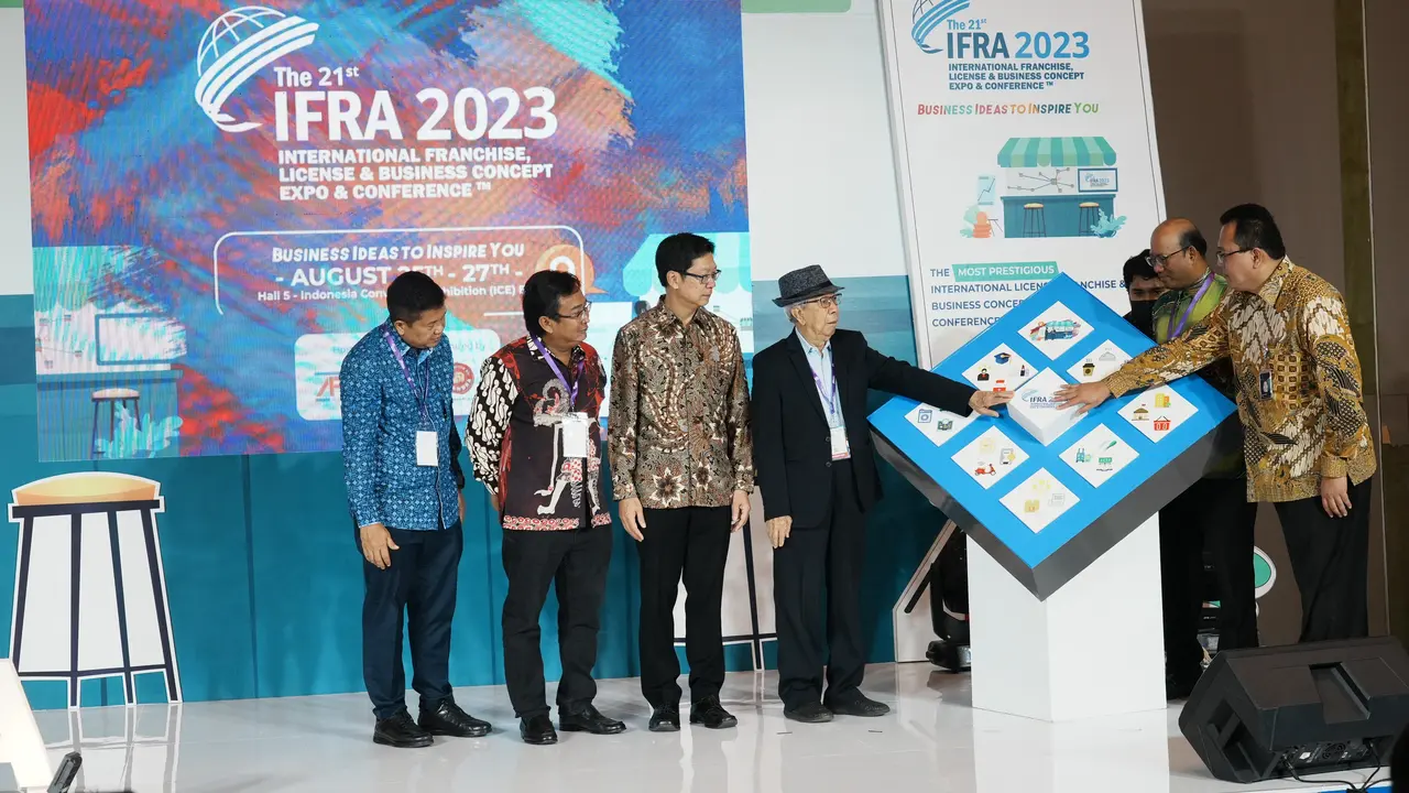 Pameran Bisnis Franchise dan License bertajuk The 21st International Franchise, License and Business Concept Expo and Conference (IFRA) 2023 dibuka pada 25 Agustus 2023. (Dok Dyandra)