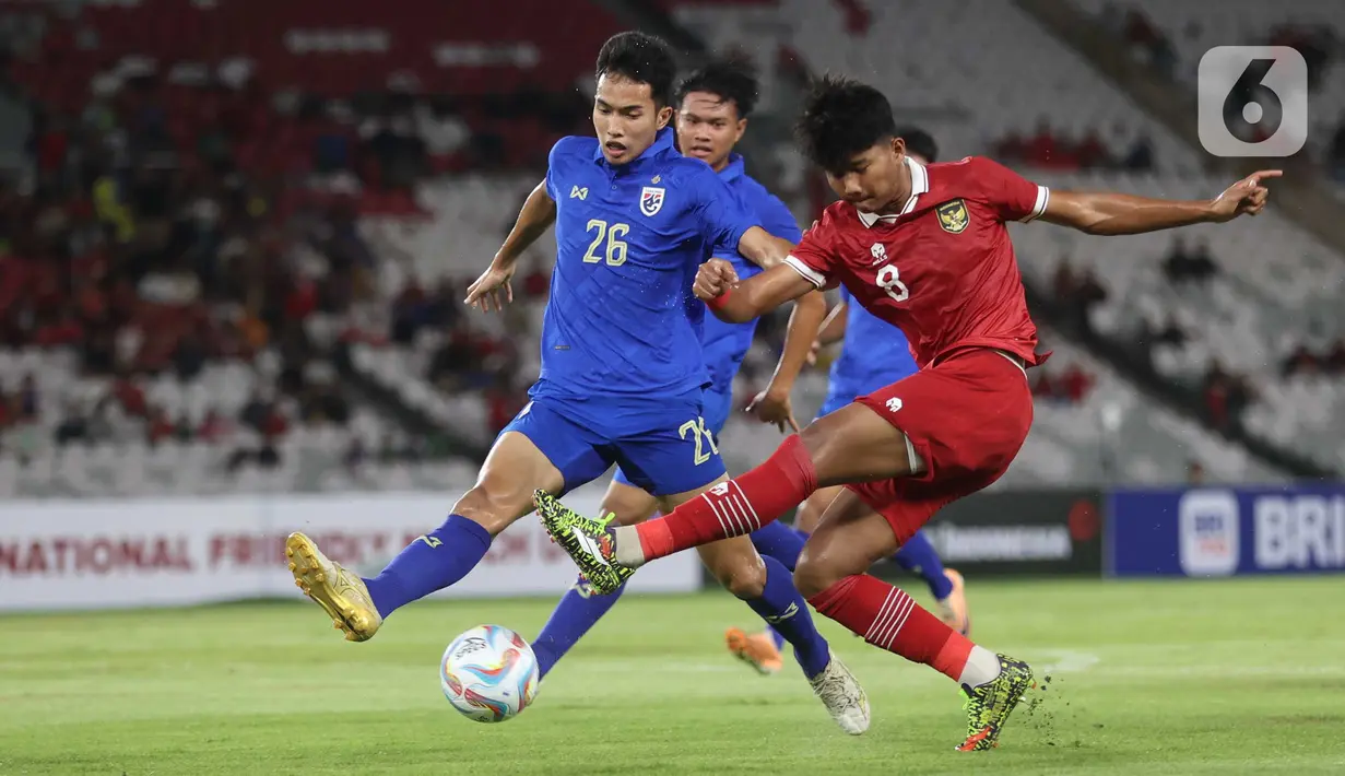 Timnas Indonesia U-20 harus mengakui keunggulan Thailand U-20 dengan skor 1-2. (Bola.com/M Iqbal Ichsan)