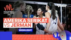 Berita video cuplikan pertandingan pekan ketiga Volleyball Nations League Putri 2022, antara Amerika Serikat vs Jerman, pada Senin (04/07/22) pagi WIB. Jerman tidak berhasil meraih kemenangan dan gagal ke 8 besar VNL.