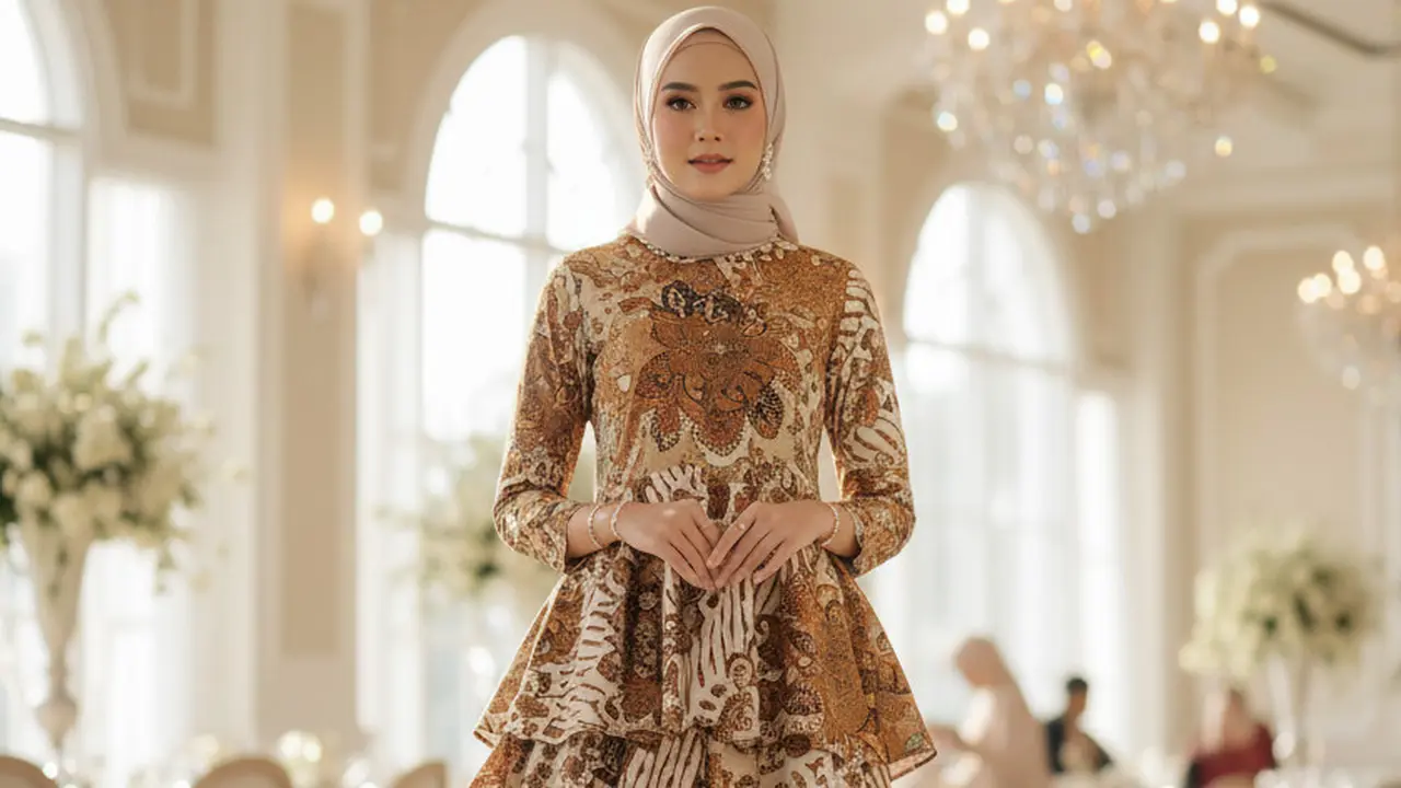 Model Gamis Batik Buat Kondangan