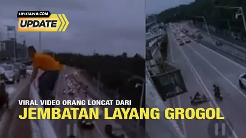 Video yang Diklaim Orang Loncat dari Jembatan Layang Grogol Jakarta