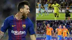 Berikut ini top scorer sementara La Liga Spanyol musim 2017/2018 hingga pekan ke-14. Bintang Barcelona, Lionel Messi, berada di puncak klasemen jauh meninggalkan para pesaingnya. (Kolase foto-foto dari AFP)