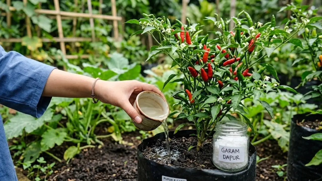 cara menggunakan garam untuk tanaman cabai