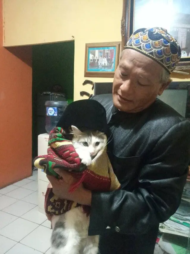 7 Potret Absurd Bapak-Bapak Momong Kucing Bak Anak Sendiri Ini Kocak