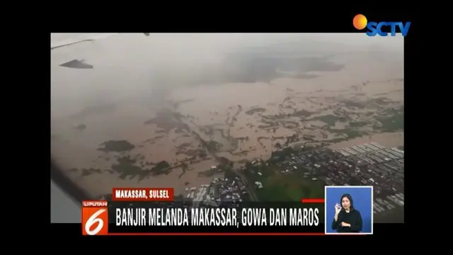 Banjir yang melanda kawasan Makassar, Gowa dan Maros, masih terjadi hingga Rabu (23/1) siang ini. Tidak  hanya permukiman, sejumlah fasilitas umum juga terendam hingga mencapai dua meter.