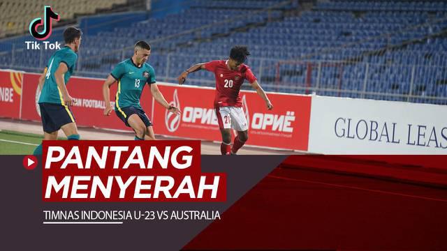 Berita video TikTok Bolacom, potret pantang menyerah pemain-pemain Timnas Indonesia U-23 Vs Australia, Selasa malam (26/10/21)