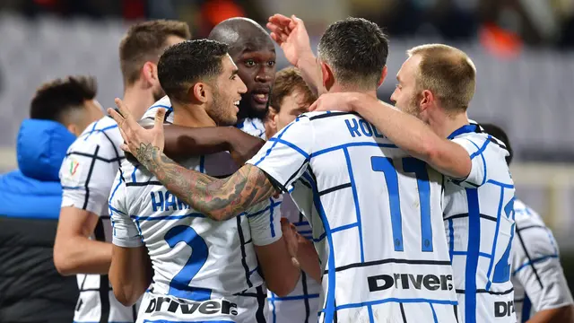 FOTO: Hajar Fiorentina, Inter Milan Tantang AC Milan di Perempat Final Coppa Italia
