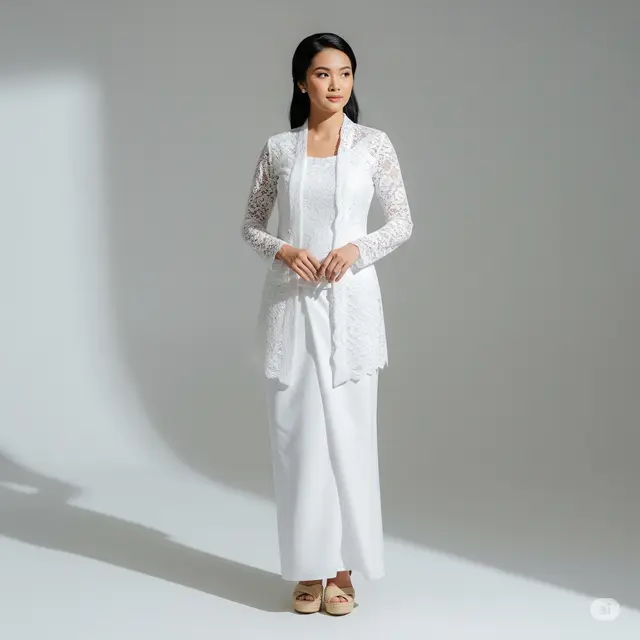 9 Model Atasan Brokat Putih Lengan Panjang untuk Wanita Kekinian: Elegan dan Modern