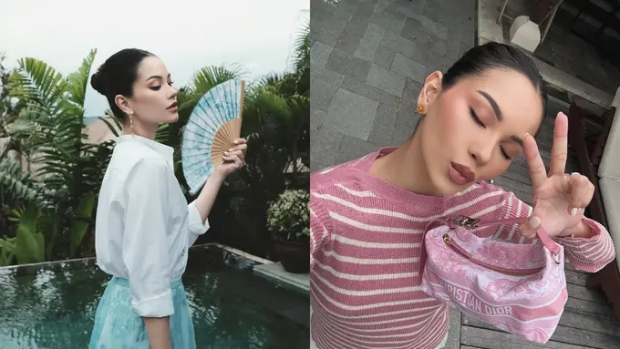 Alyssa Daguise Tampil Makin Elegan Setelah Menikah di Dioriviera Bali 2025, Jinjing Pouch Rp39Jutaan