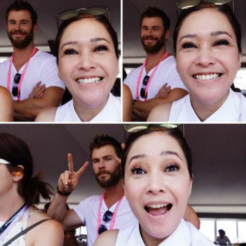 Maia Estianty dan Chris Hemsworth/Instagram