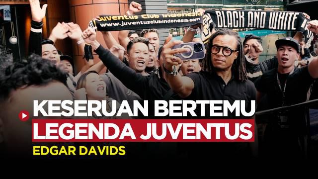 Berita video momen legenda Juventus, Edgar Davids, menyapa para Juventini dalam acara Meet and Greet di Jakarta, Sabtu (28/1/2023) siang hari WIB.