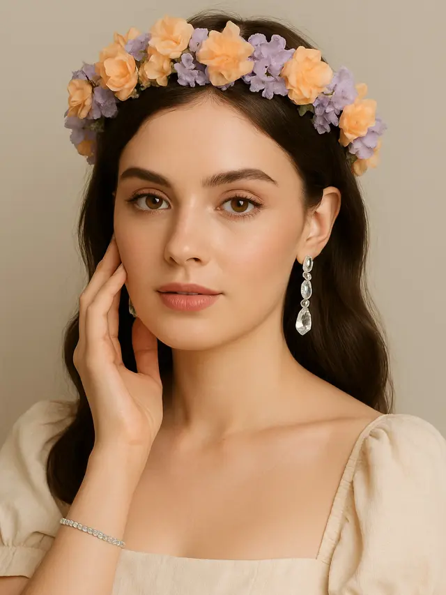 Model Headpiece, Anting, dan Gelang