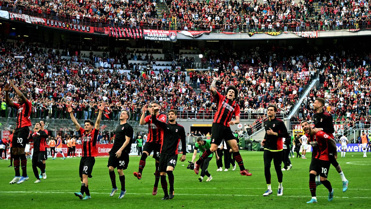 Foto: AC Milan Hampir Kepeleset, Gol Tunggal Rafael Leao Selamatkan AC Milan dari Tikungan Tetangga