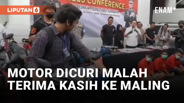 Kocak! Mahasiswa Korban Pencurian Motor Malah Berterima Kasih ke Maling