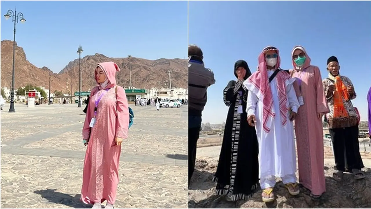 Berangkat Bareng Keluarga, Ini 7 Potret Dinar Candy Jalani Umrah saat Ramadhan