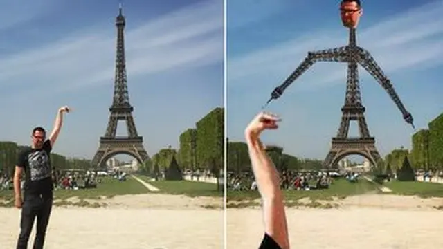 6 Editan Foto Liburan di Menara Eiffel Ini Gagal Total, Kocak