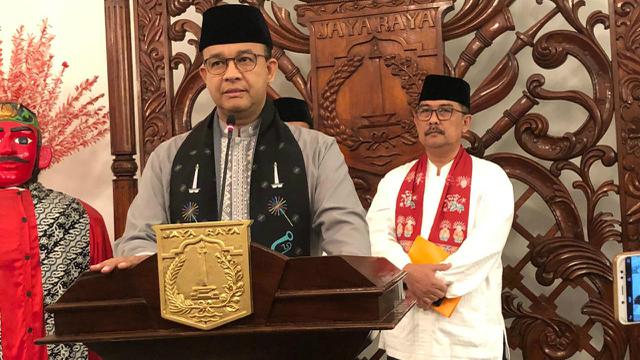 Gubernur DKI Jakarta Anies Baswedan mengumumkan UMP DKI 2020.